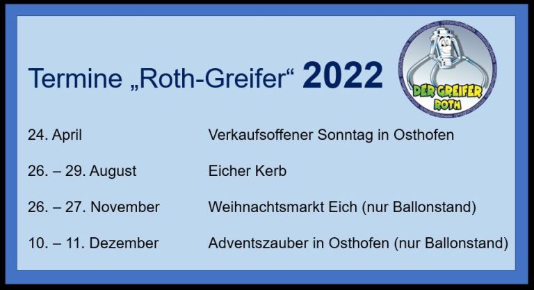 Veranstaltungskalender 2022